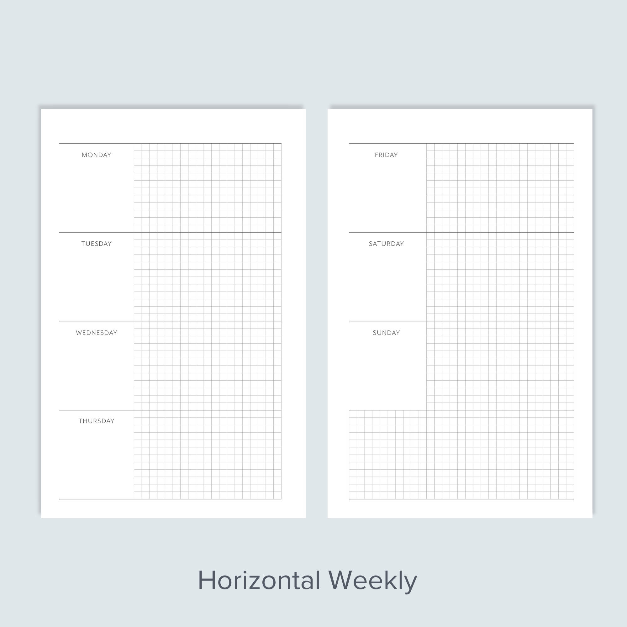 Horizontal Weekly Discbound Inserts 6 Months She Plans