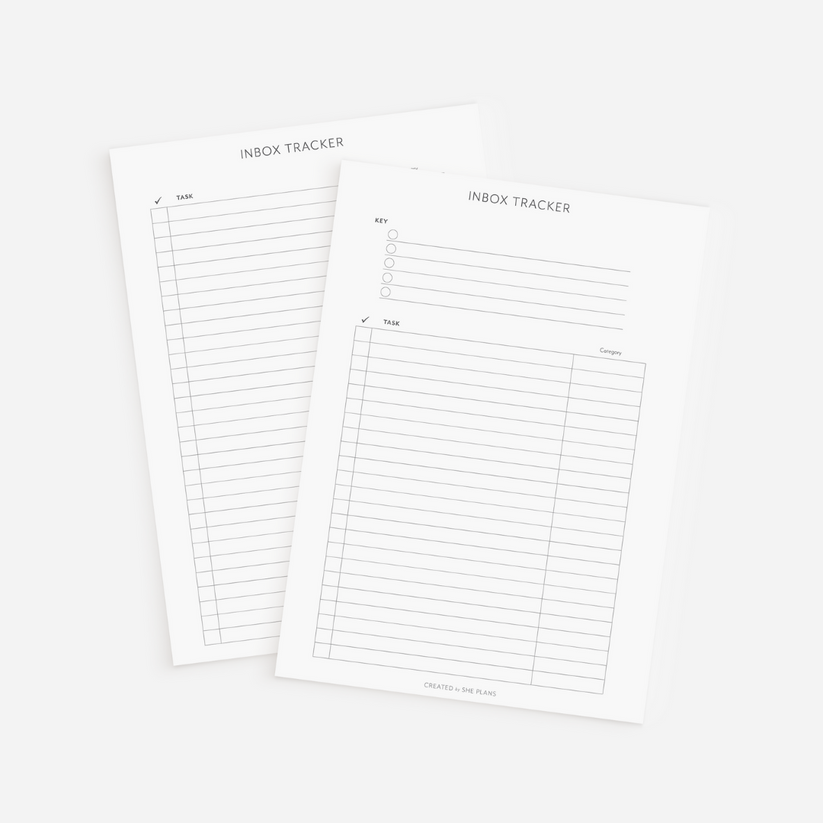 Inbox Tracker Inserts – She Plans