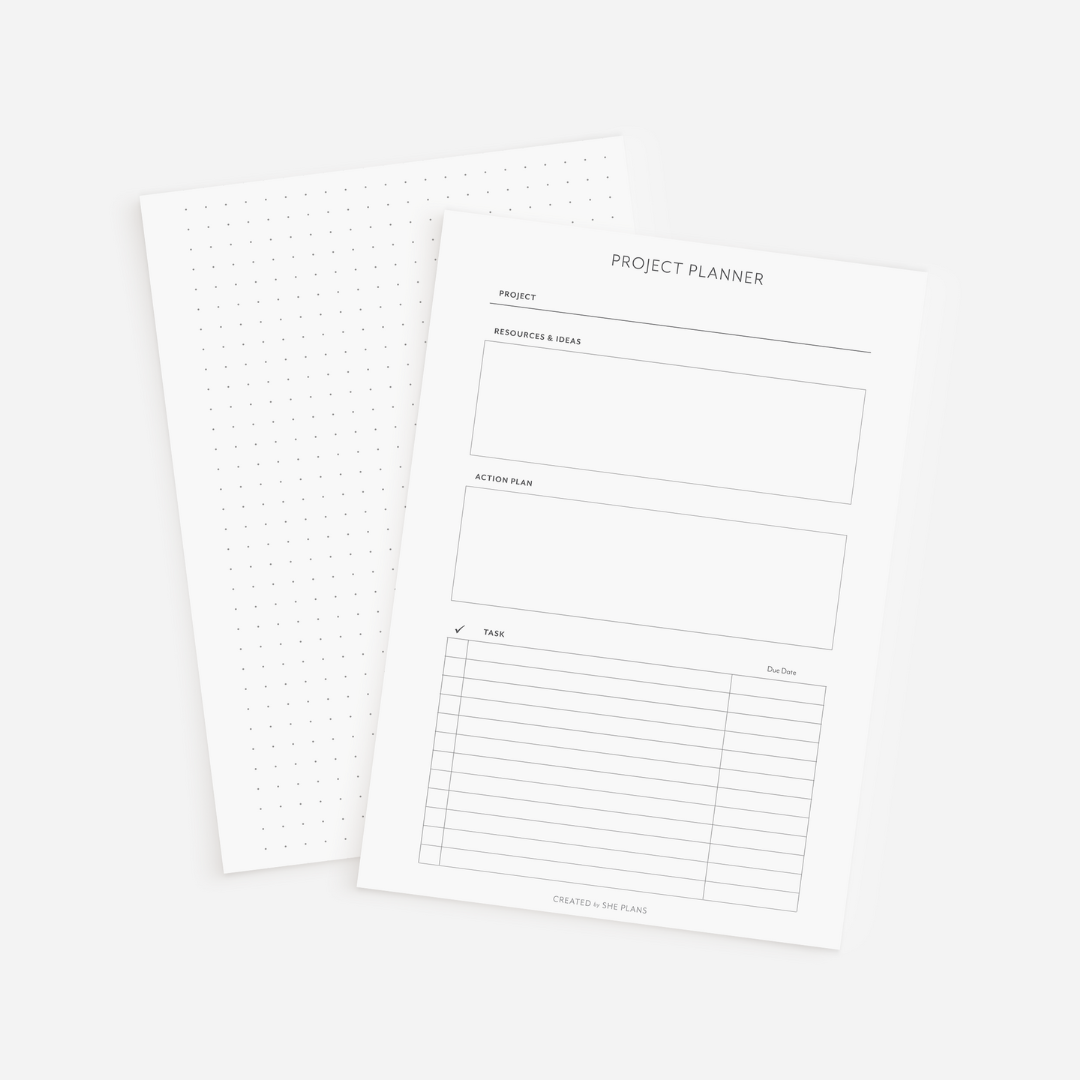 Project Planner Sheets