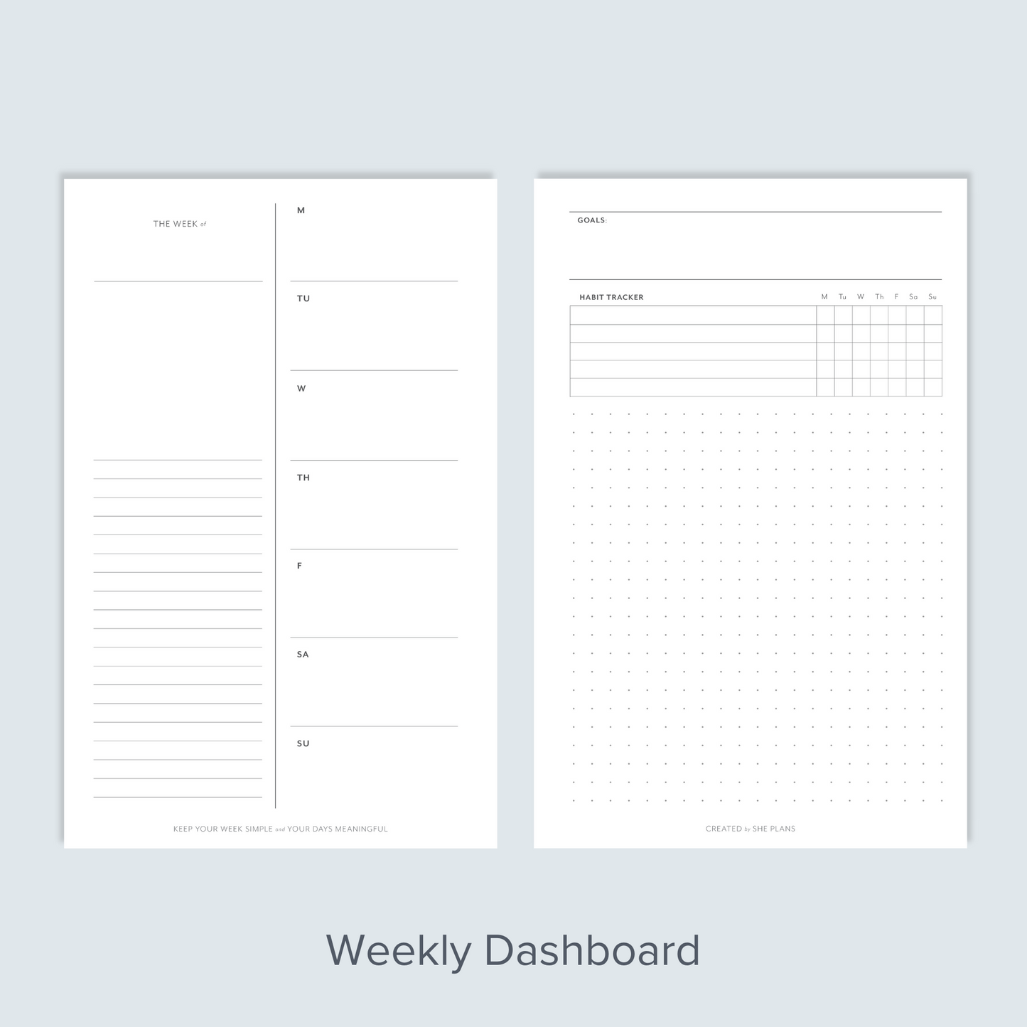 Weekly Dashboard Discbound Inserts (6 Months)