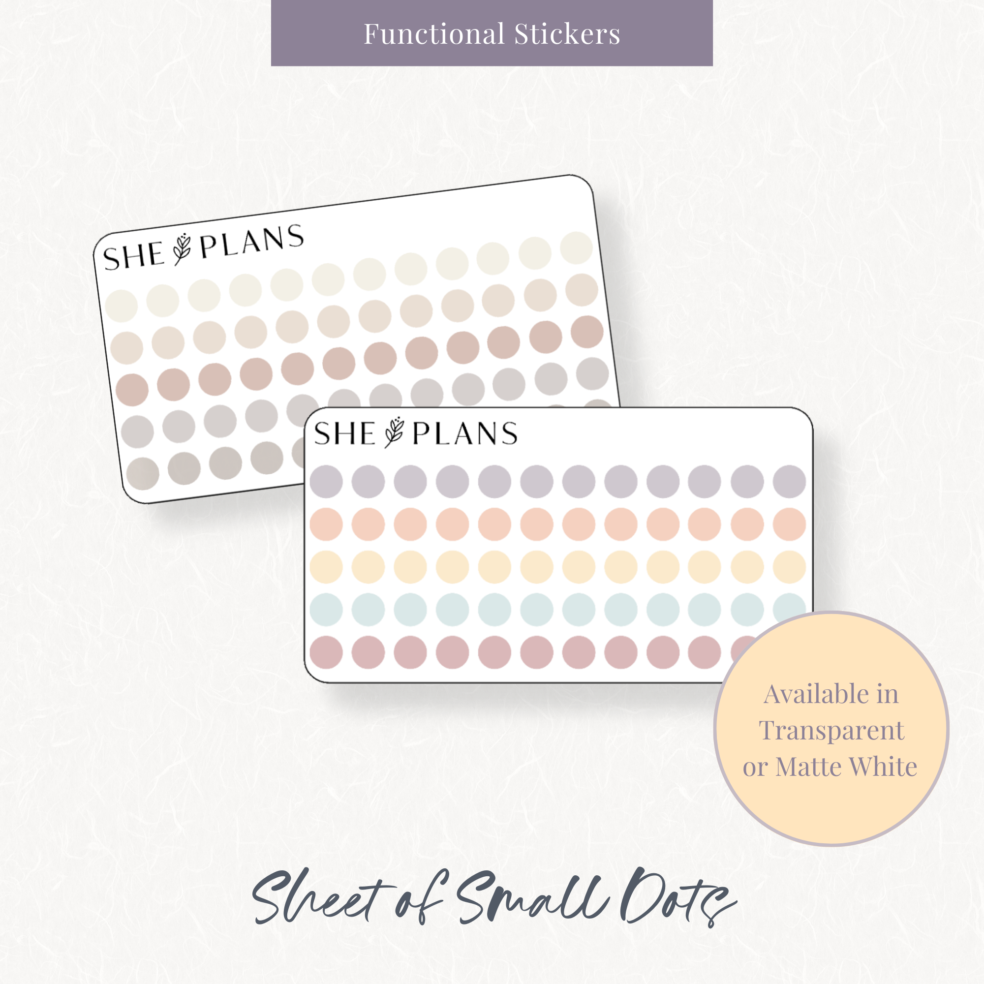 She Sticker Small Dot Stickers – She Plans