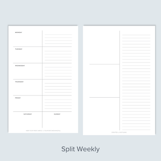 Split Weekly Discbound Inserts (6 Months)