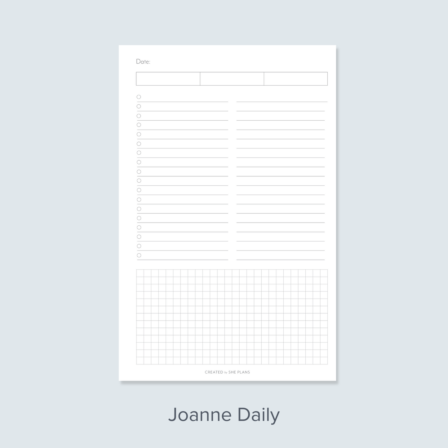 Joanne Daily Discbound Inserts (31 days)