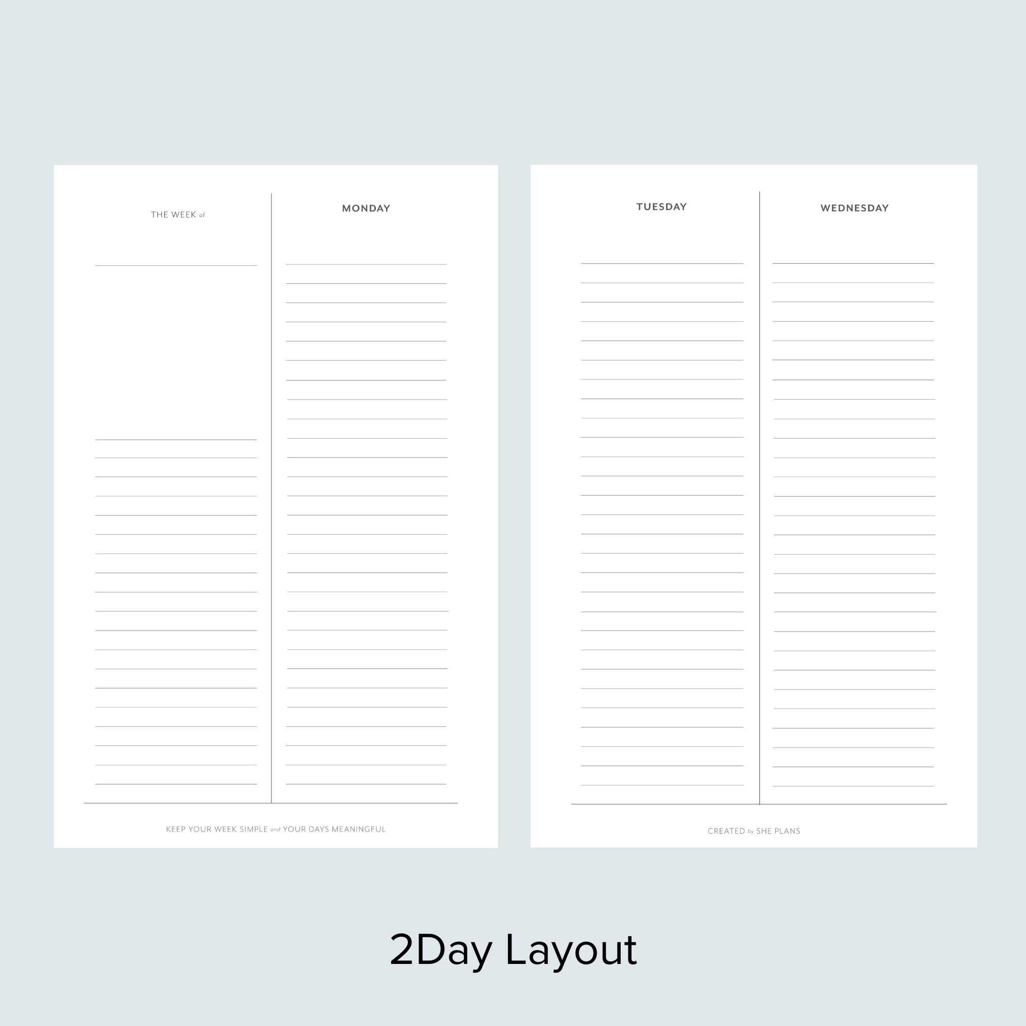 2Day Discbound Inserts (6 Months) – She Plans