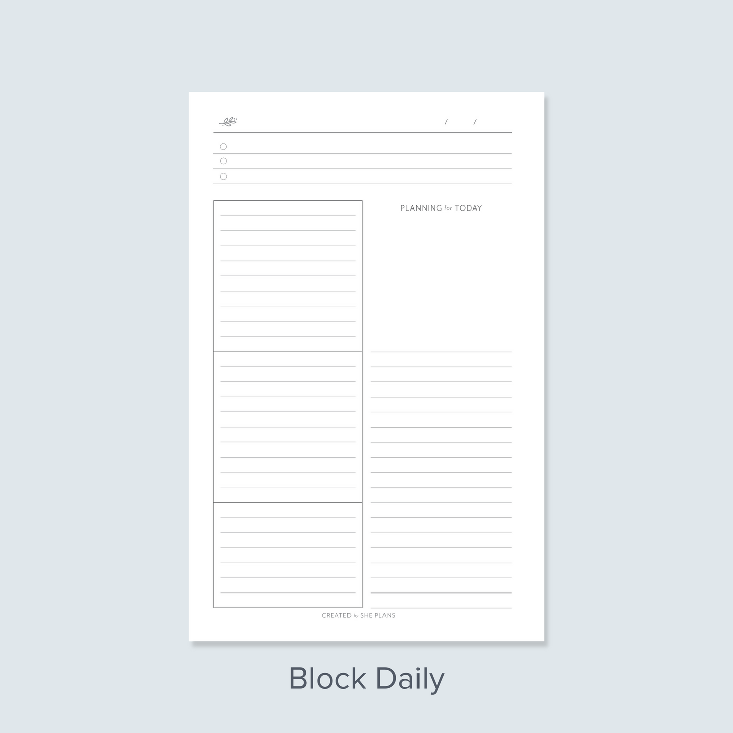 Block Daily Discbound Inserts (31 Days)
