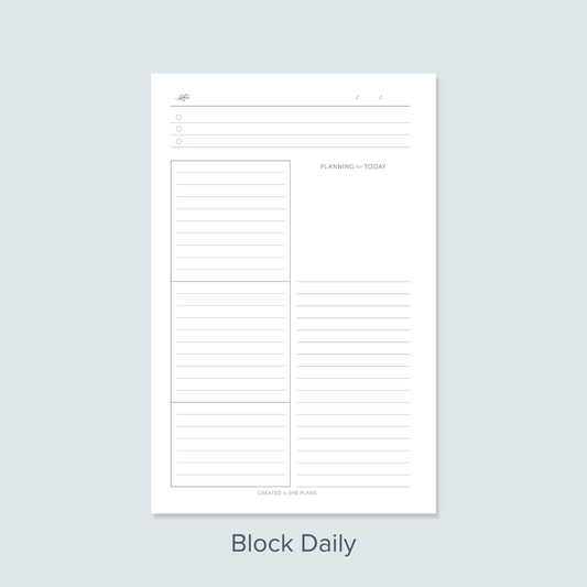 Block Daily Discbound Inserts (31 Days)