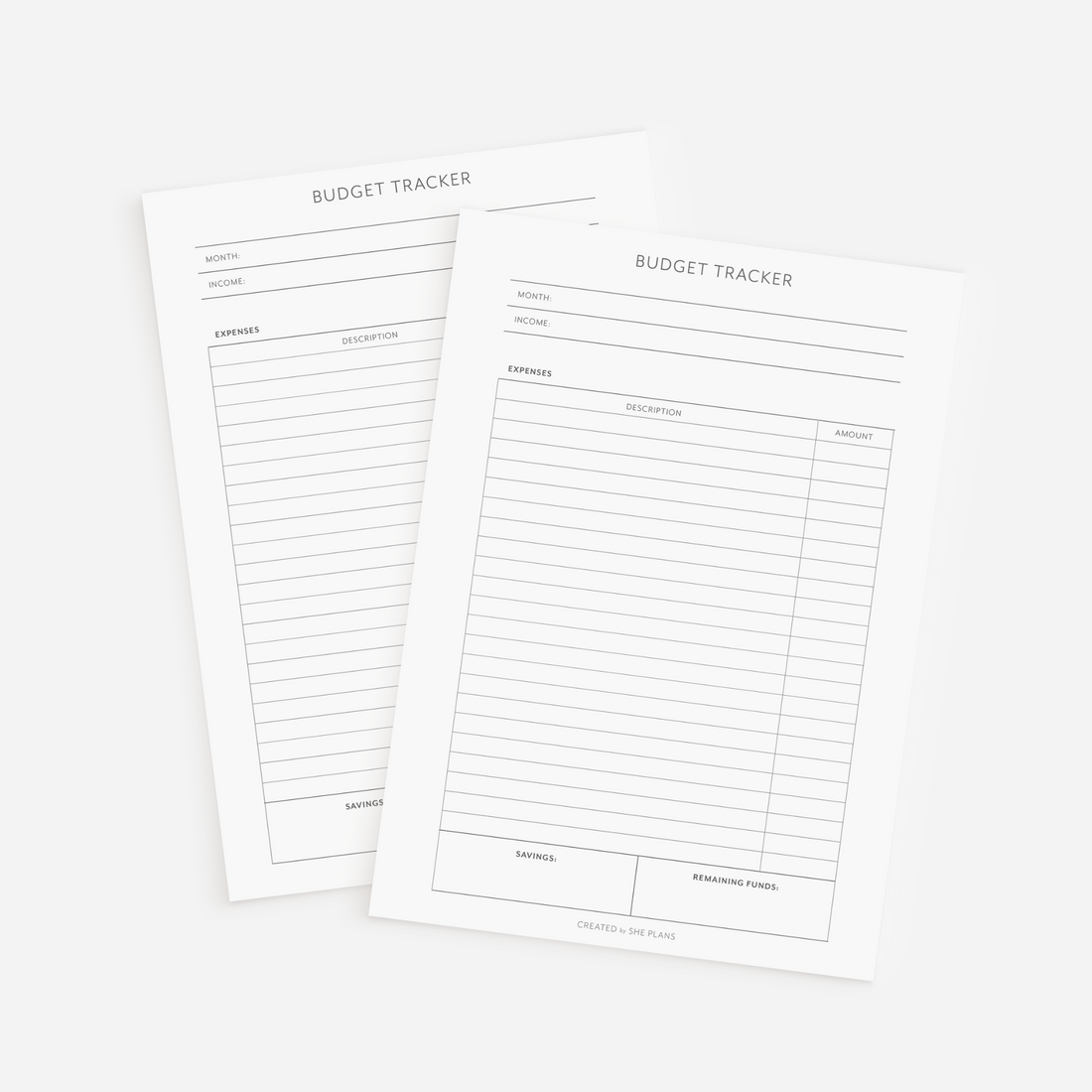 Budget Tracker Inserts – She Plans