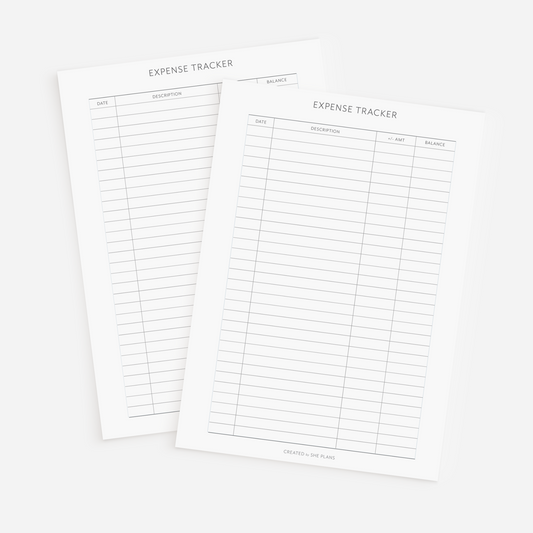 Expense Tracker Inserts
