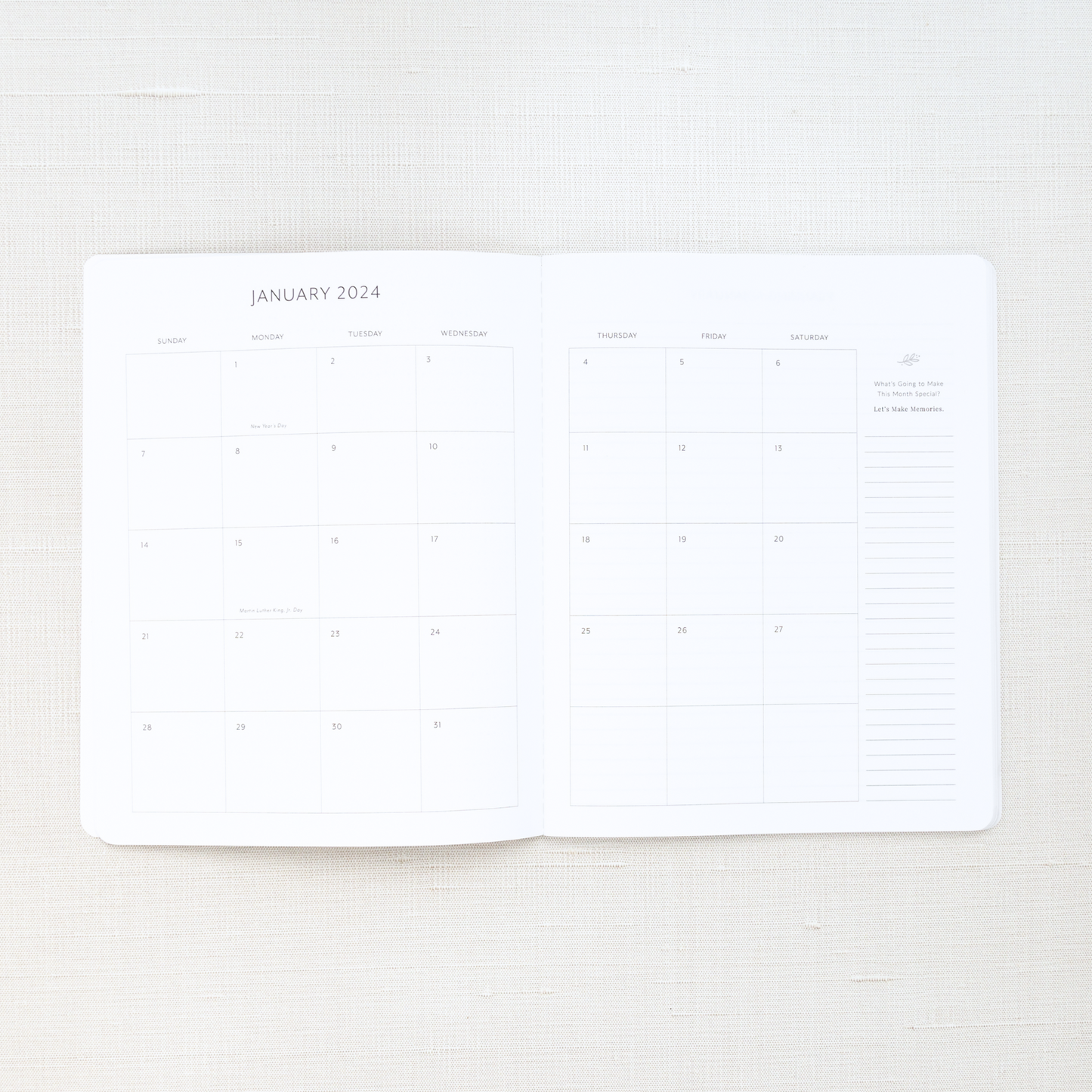 2024 Monthly Sewn Planner