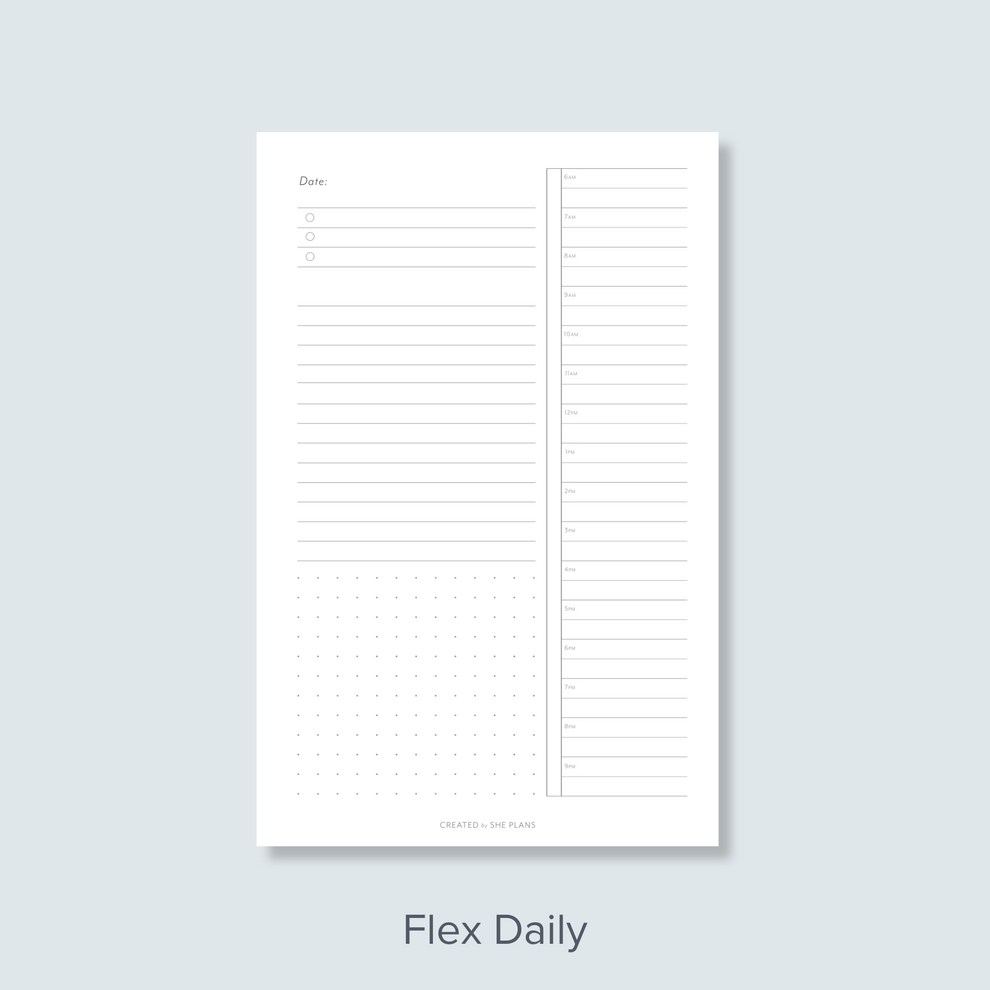 Flex Daily Discbound Inserts (31 days) – She Plans