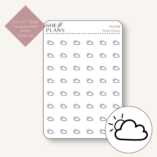 Partly Cloudy Icon Sticker 