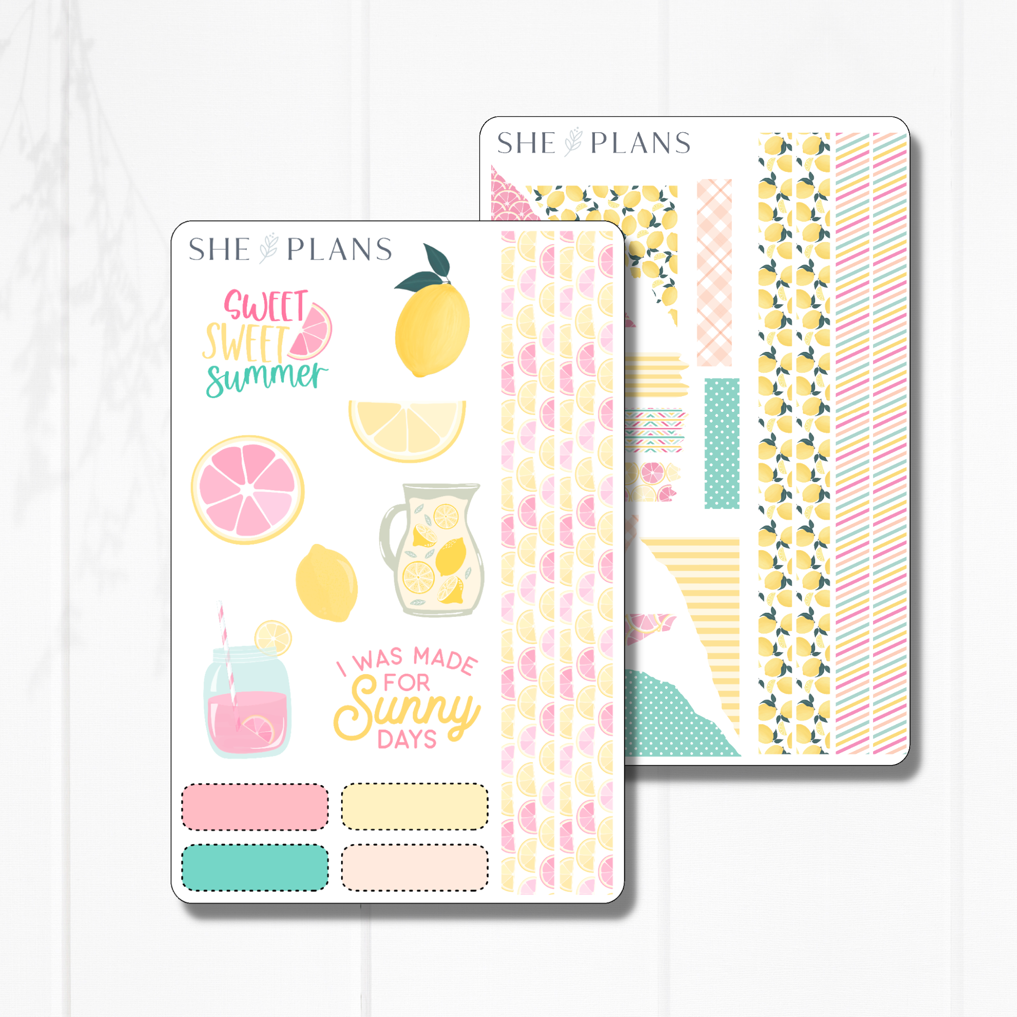 She Builds Sticker Lemon Sticker Kit – She Plans