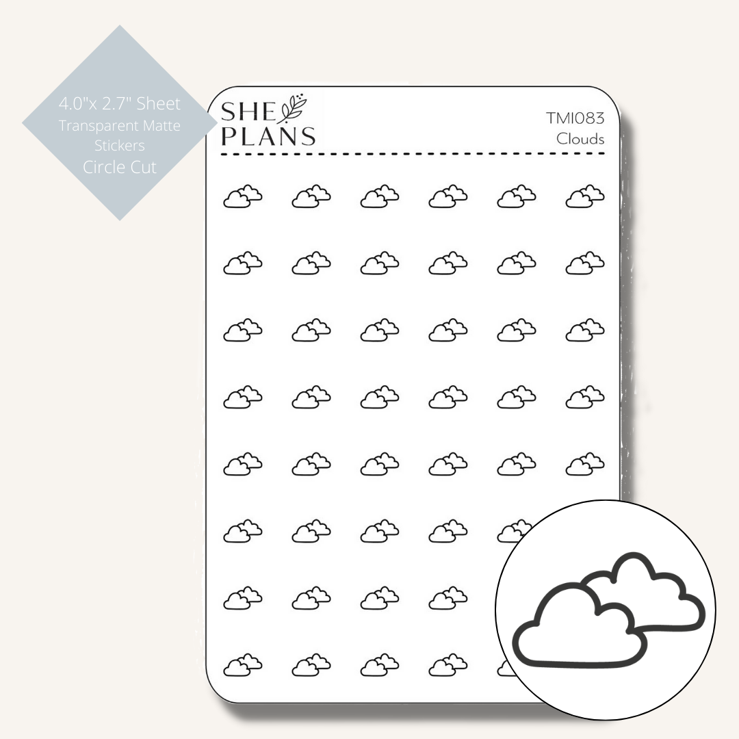 Clouds Icon Stickers (Transparent)