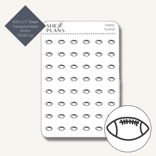 Football Circle Cut Icon Sticker