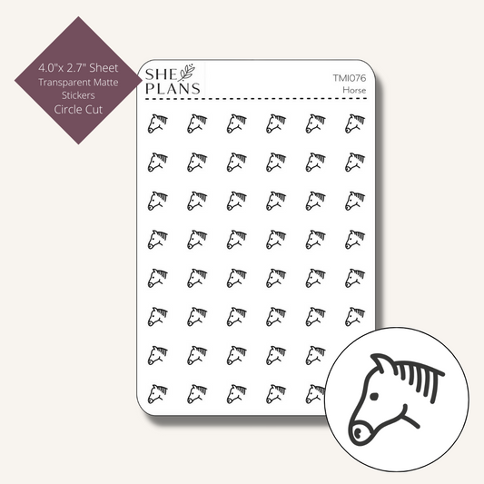 Horse Icon Stickers (Transparent)