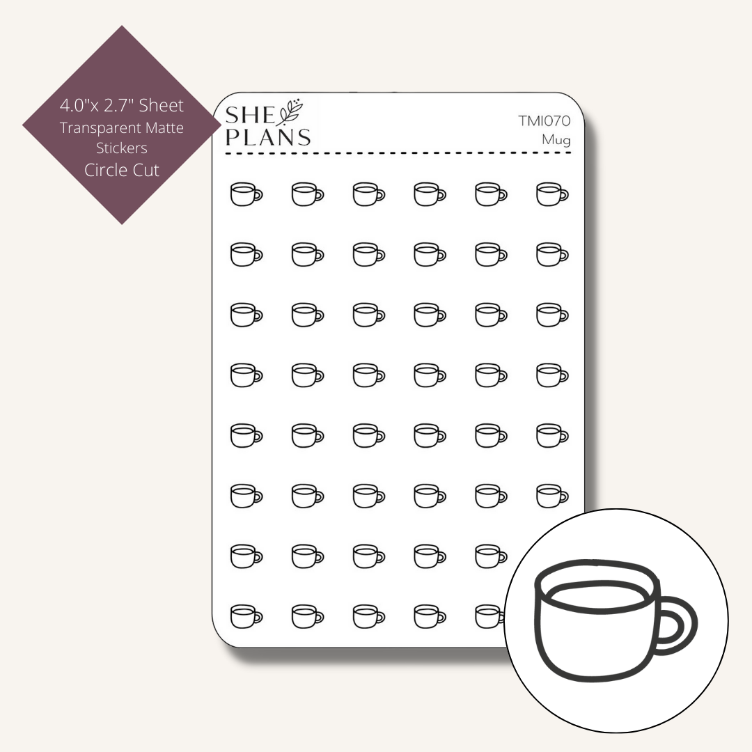 Mug Icon Stickers (Transparent)