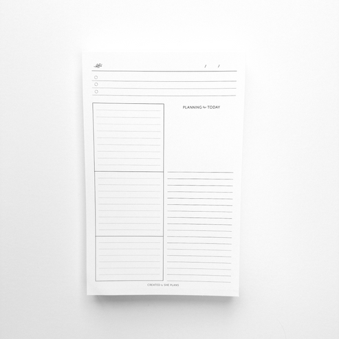 She H Notepad Daily Block Notepad – She Plans