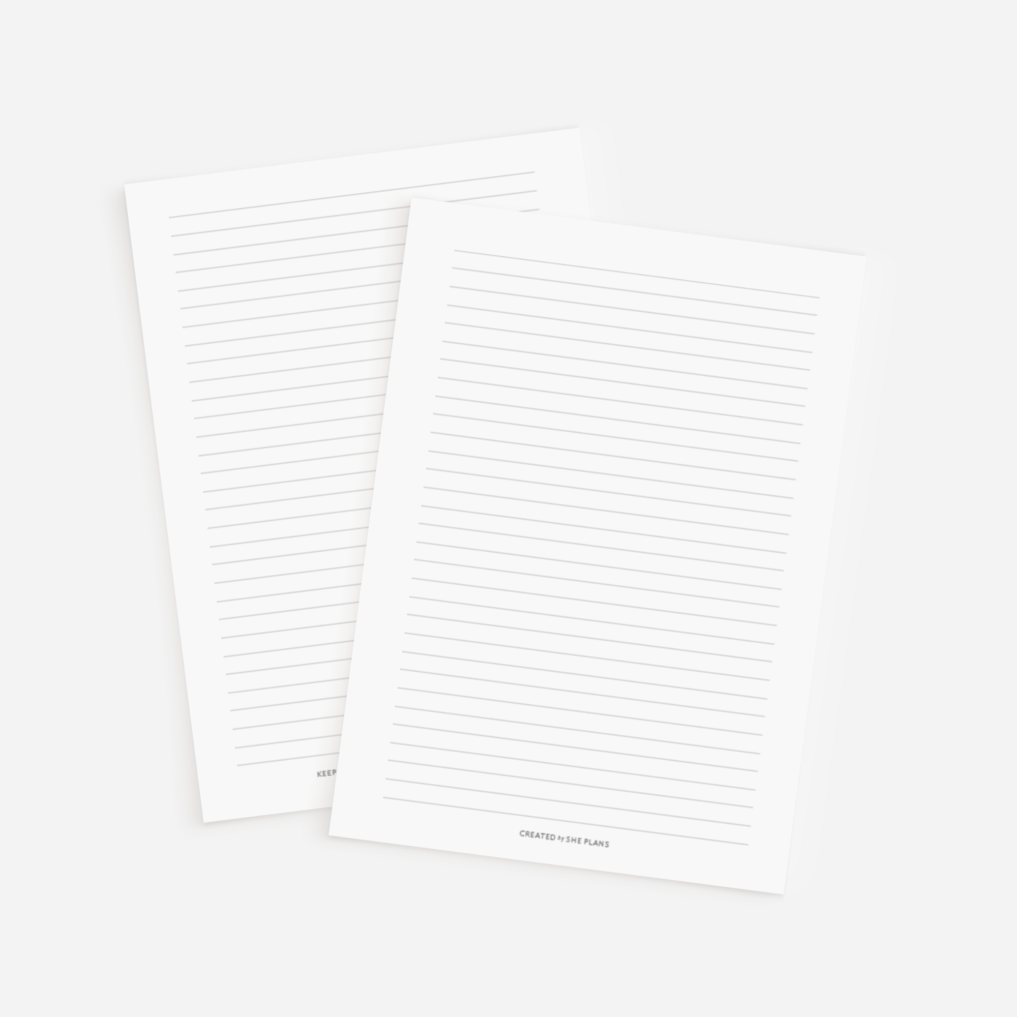 Lined Notes Inserts – She Plans