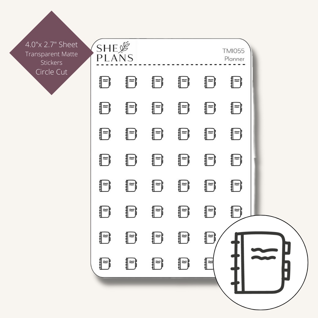 Planner Icon Stickers (Transparent)