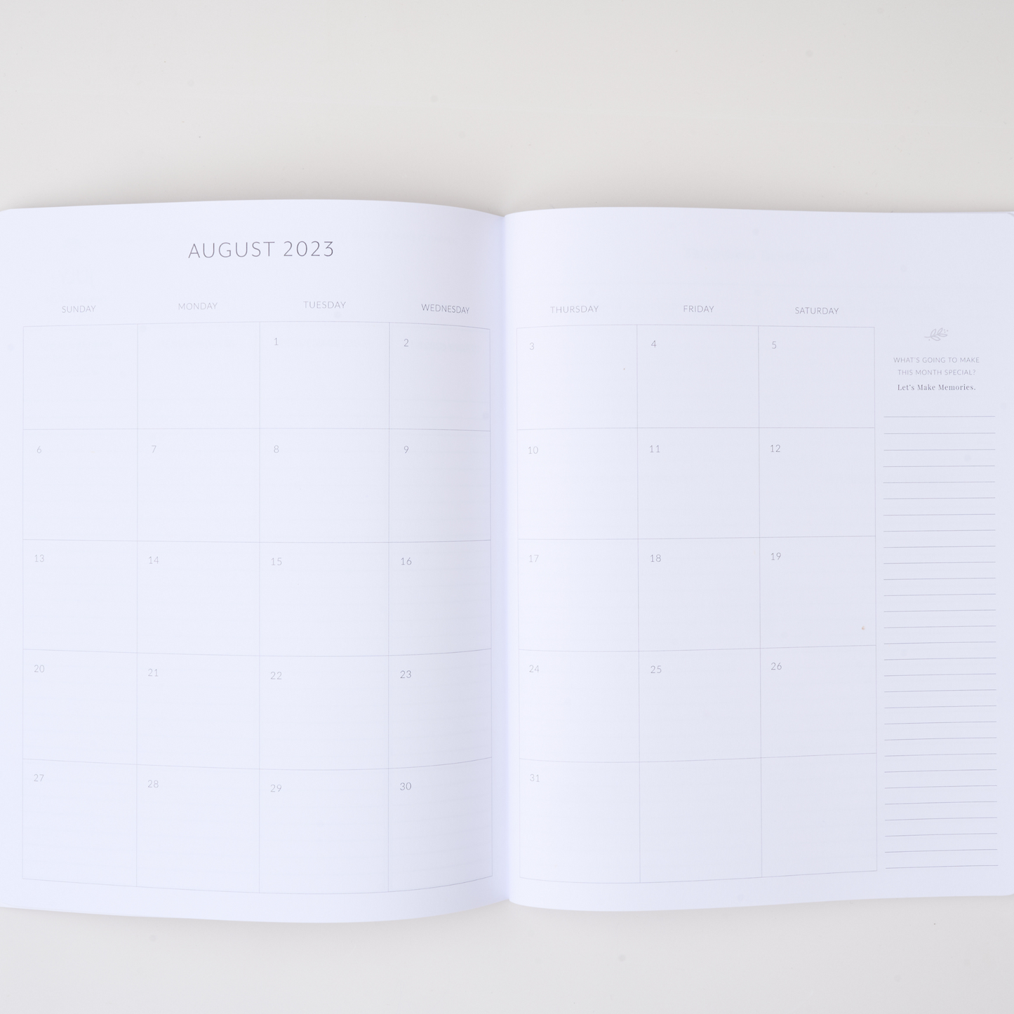 6 Month Dated Weekly Sewn Planner (July-Dec. 2023)
