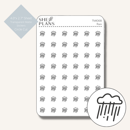 Rainy days sticker sheet stickers for bullet journal and -  Portugal