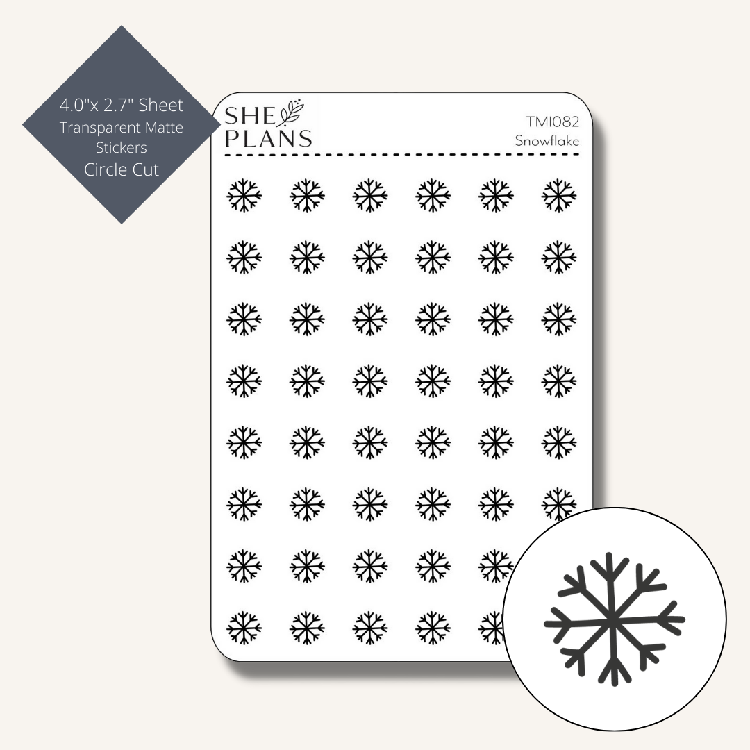 Snowflake Icon Stickers (Transparent)