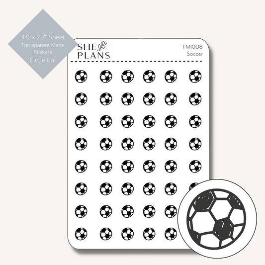 Circle Cut Soccer Icon Sticker