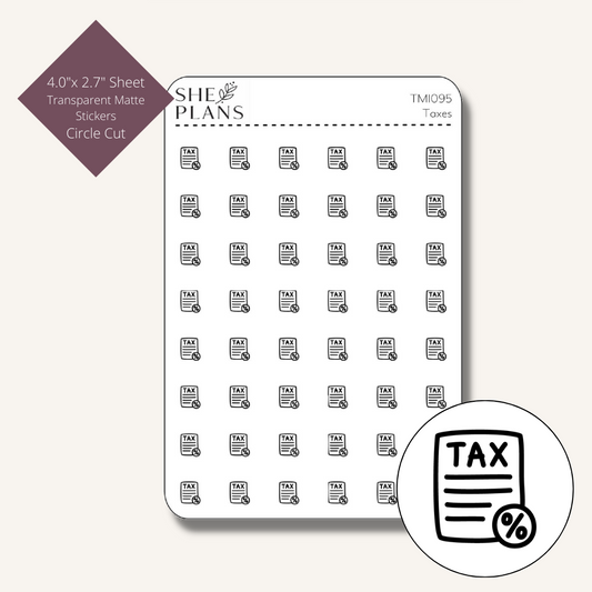 Taxes Icon Stickers (Transparent)