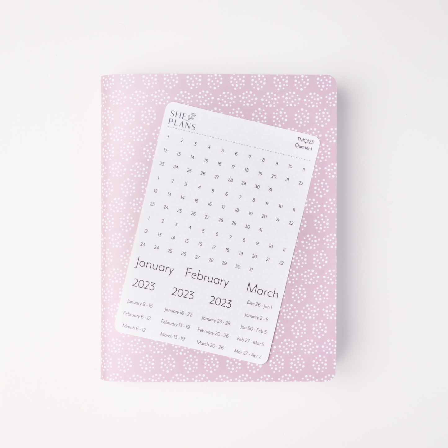 Quarterly Undated Daily Sewn Planner