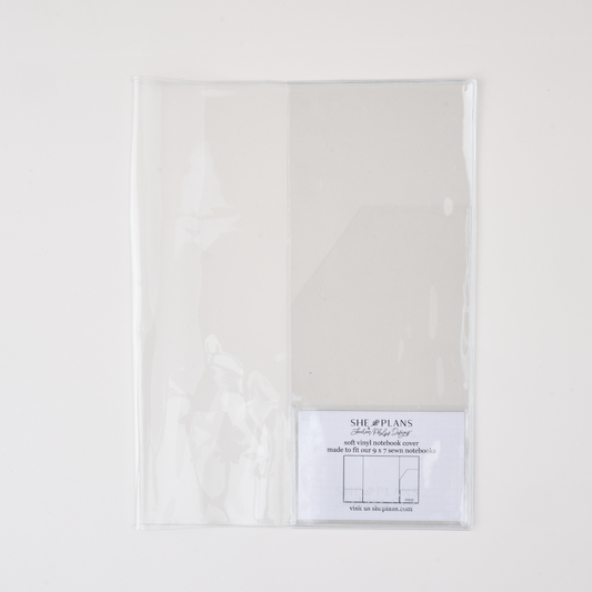 Clear Vinyl Planner Cover 9x7
