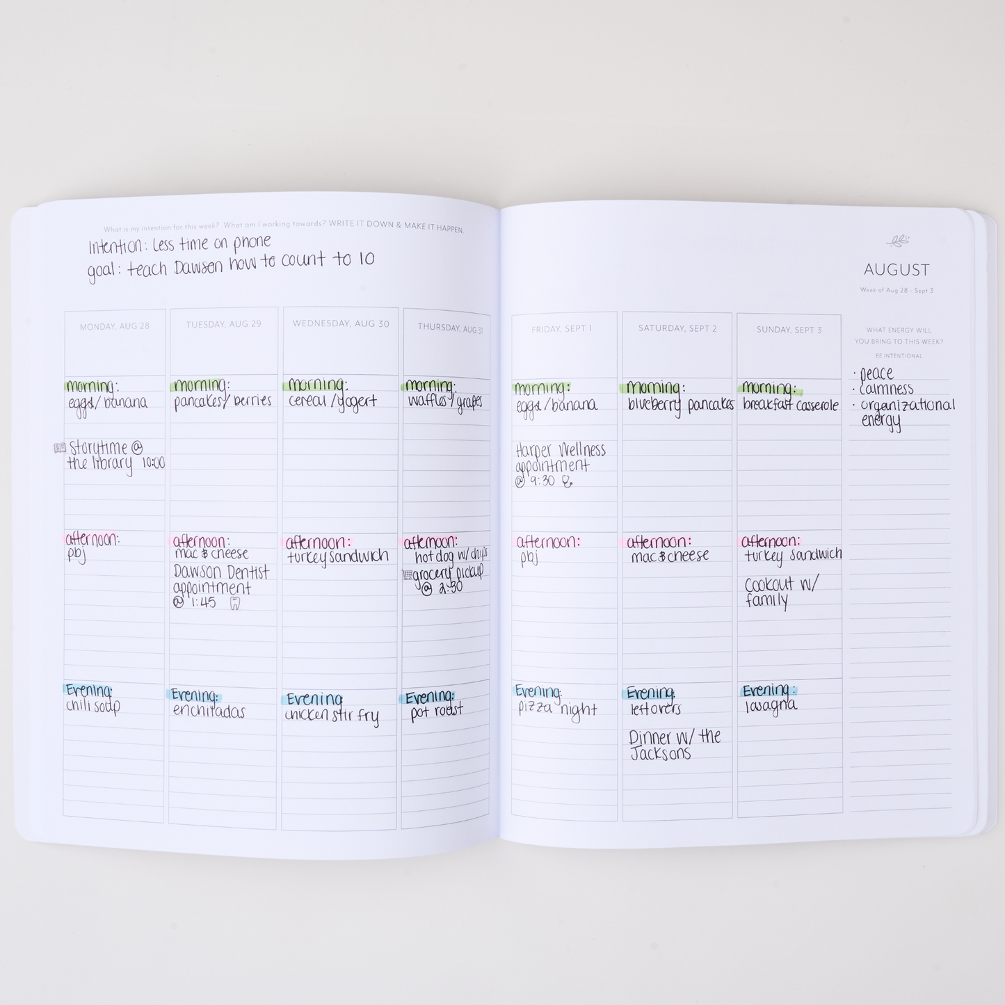 6 Month Dated Weekly Sewn Planner (July-Dec. 2023)
