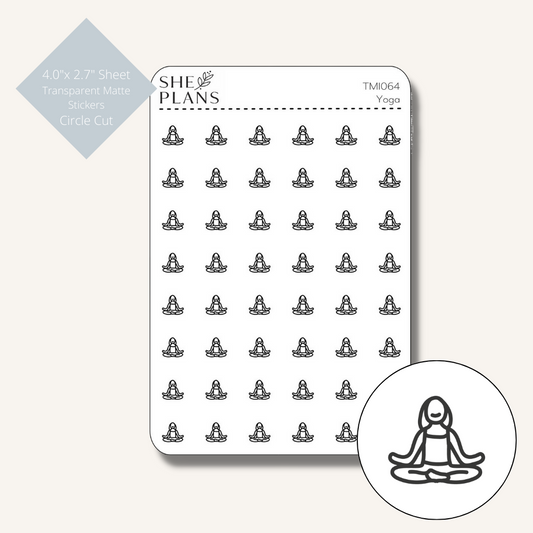 Yoga Icon Stickers (Transparent)